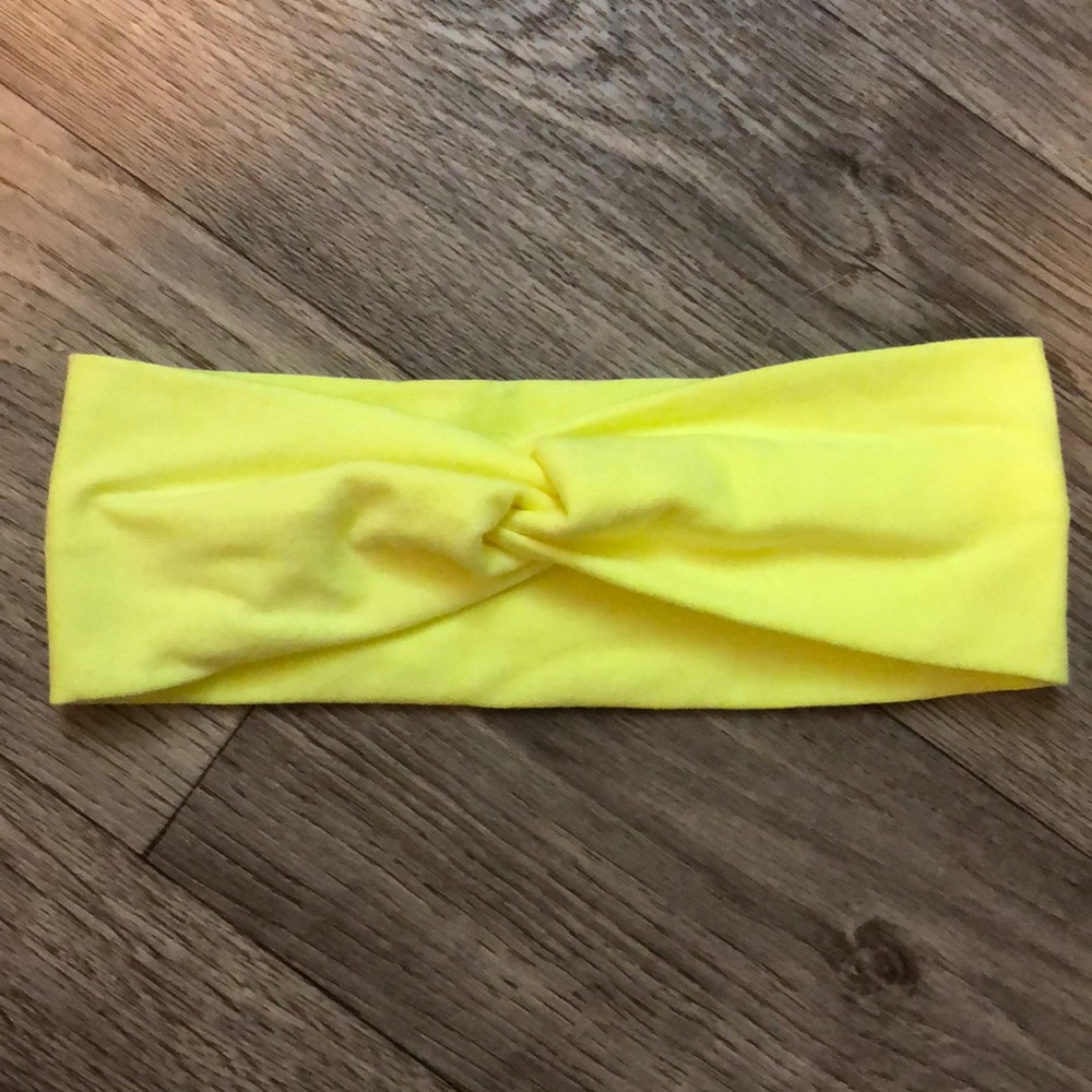 Electric Neon Yellow Twist Headband - NEW Handmade